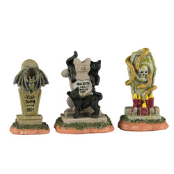 LEMAX Spooky Town Headstones, set of 3 #44315