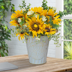 14 in. Rustic Floral Sunflower Decor