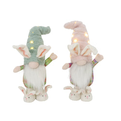 17 in. Illuminating Standing Easter Bunny Gnome