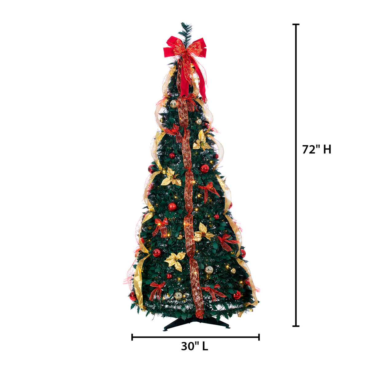 Sterling 6 ft. Pre Lit Warm White LED Pop Up LED Decorative Tree