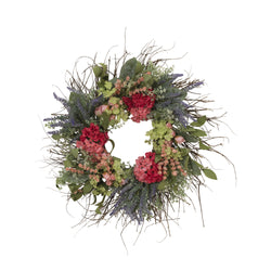 24 in. Natural Mixed Flower Wreath