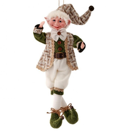 17in Fabric Bendable Forest Elf Ornament #MTX65247