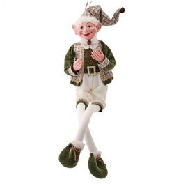 30in Forest Green Bendable Elf Ornament