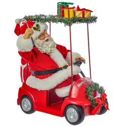 Kurt Adler 11.25-Inch Fabriché Santa Driving Golf Cart