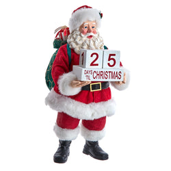 Kurt Adler 10.5-Inch Fabriché Countdown Santa