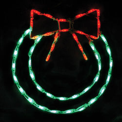 LED 22in Wreath with Bow #LED-WR22 *Set of 2*