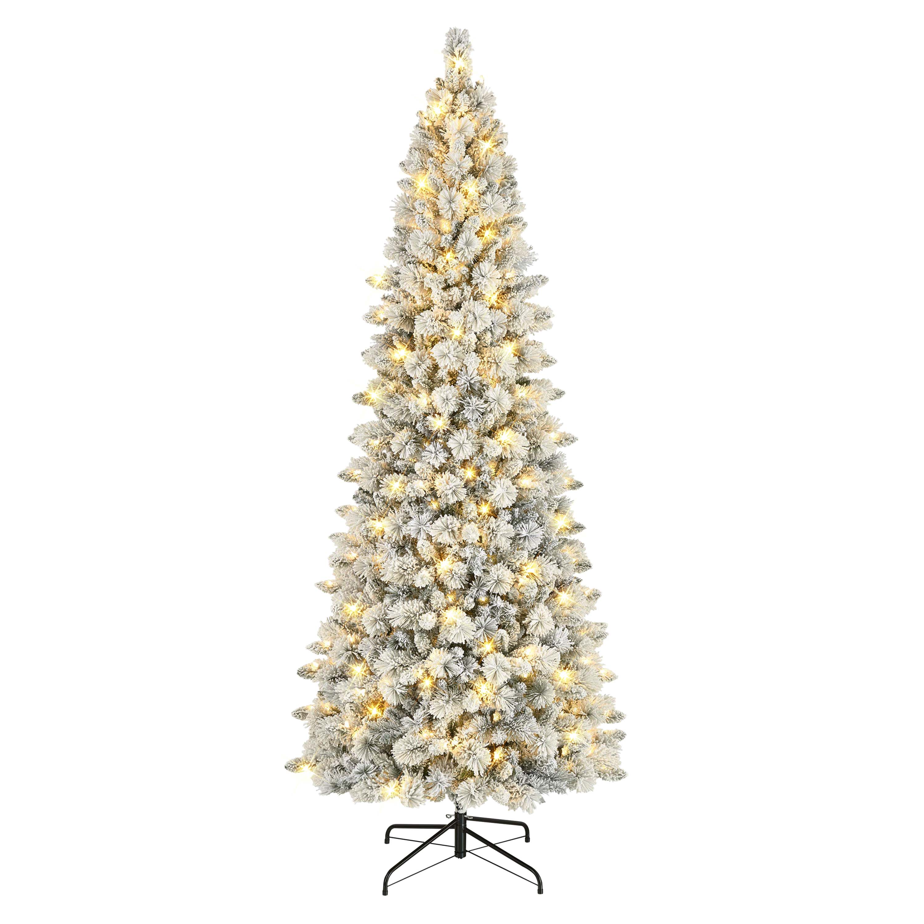 9 ft Pre-lit Flocked Alberta Spruce Tree 1382 Tips 450 Warm White LED lights UL Listed Adaptor ASFA-TF90LW450