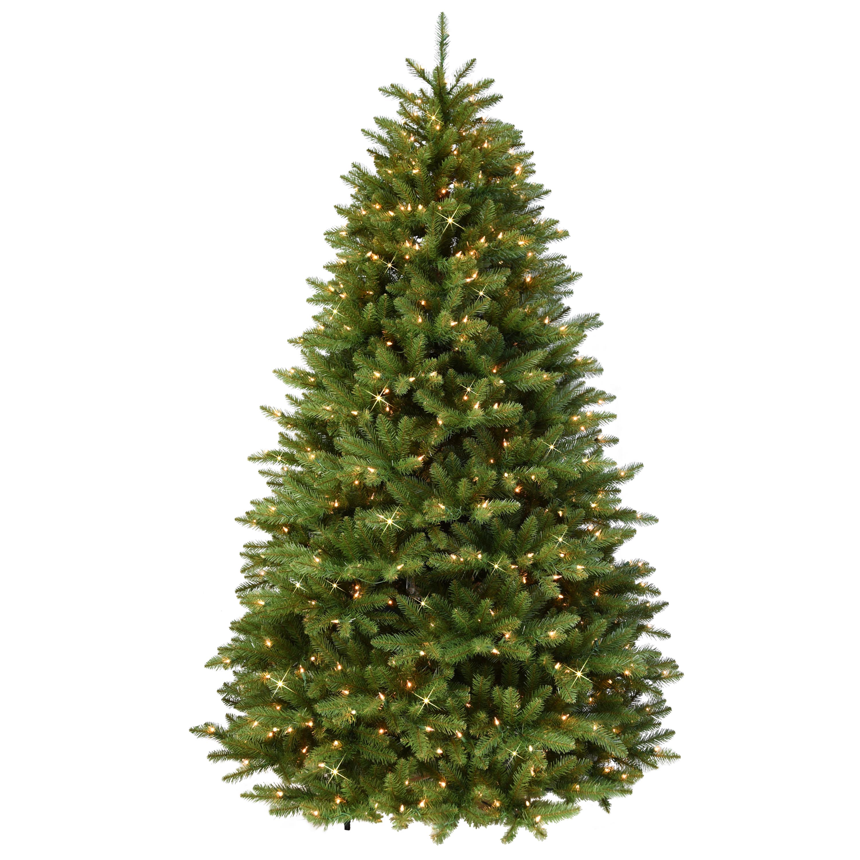7.5 ft Pre-lit Fraser Fir Grand Artificial Christmas Tree with 750 UL Clear Lights Metal Stand Green FFGA-75C750