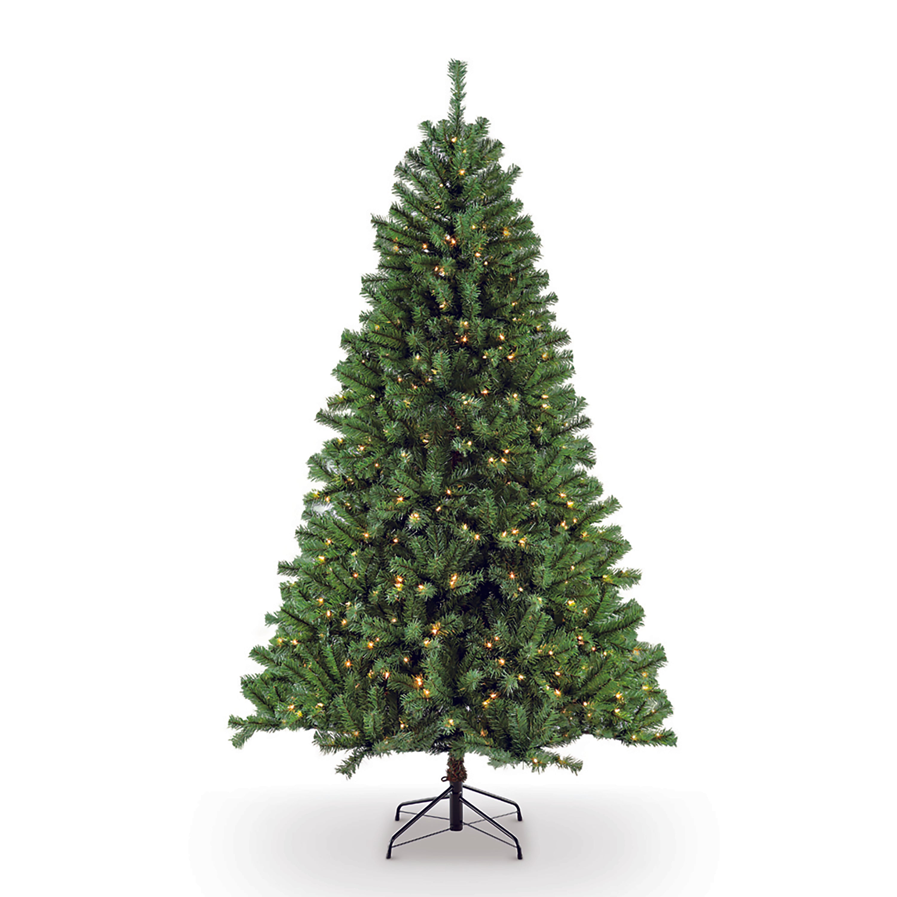 6.5 ft Pre-Lit Northern Fir Artificial Christmas Tree with 400 UL Clear Lights Metal Stand Green NFGA-65C4