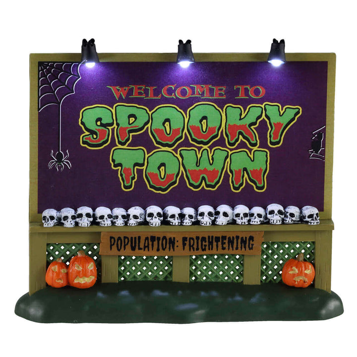 LEMAX Spookytown Sign, Battery Operated (4.5V) #04710