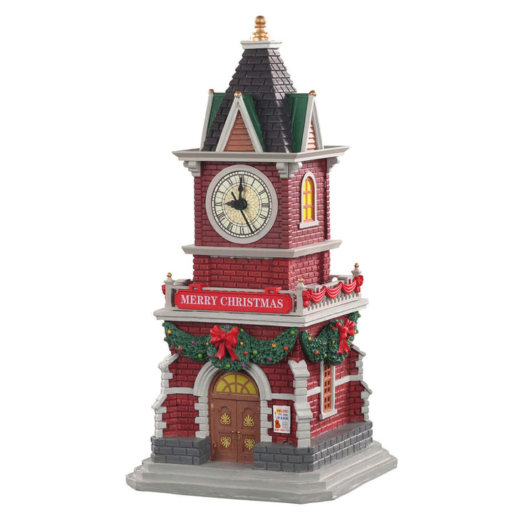 LEMAX Tannenbaum Clock Tower, Battery Operated (1.5V) #05679