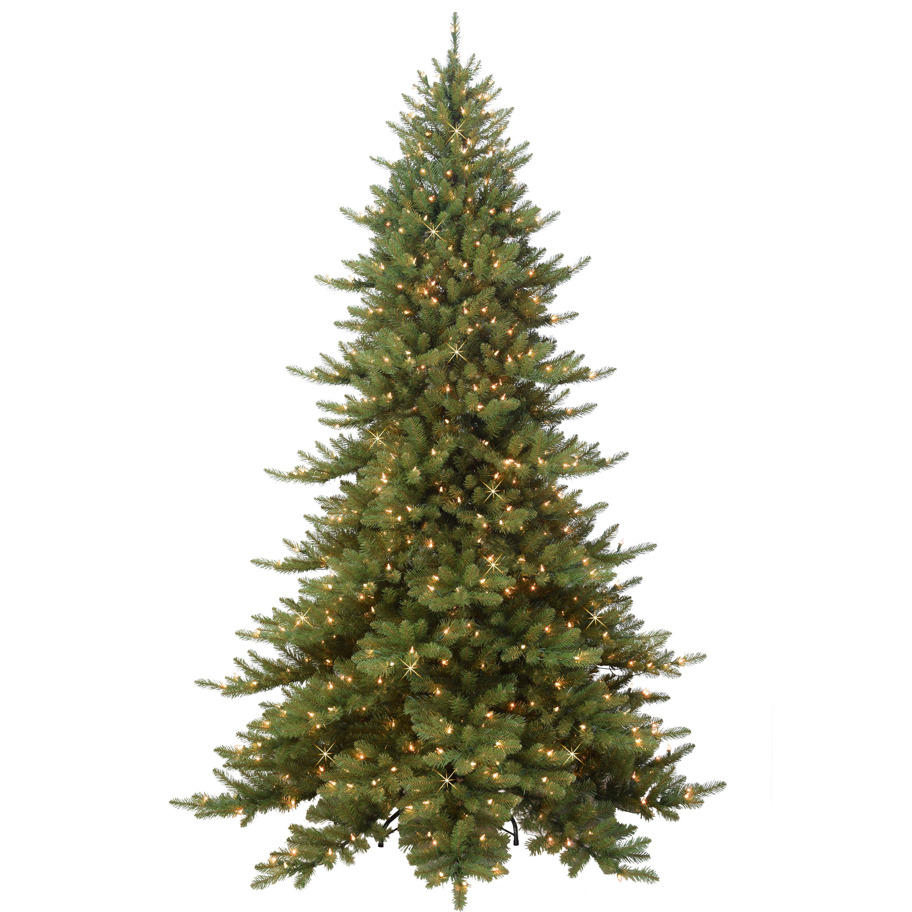 7.5 ft Pre-lit Royal Majestic Fraser Fir Artificial Christmas Tree with 600 UL Clear Lights Sure-Lit Pole® On/Off Foot Pedal Metal Stand Green RMFA-75MQC6