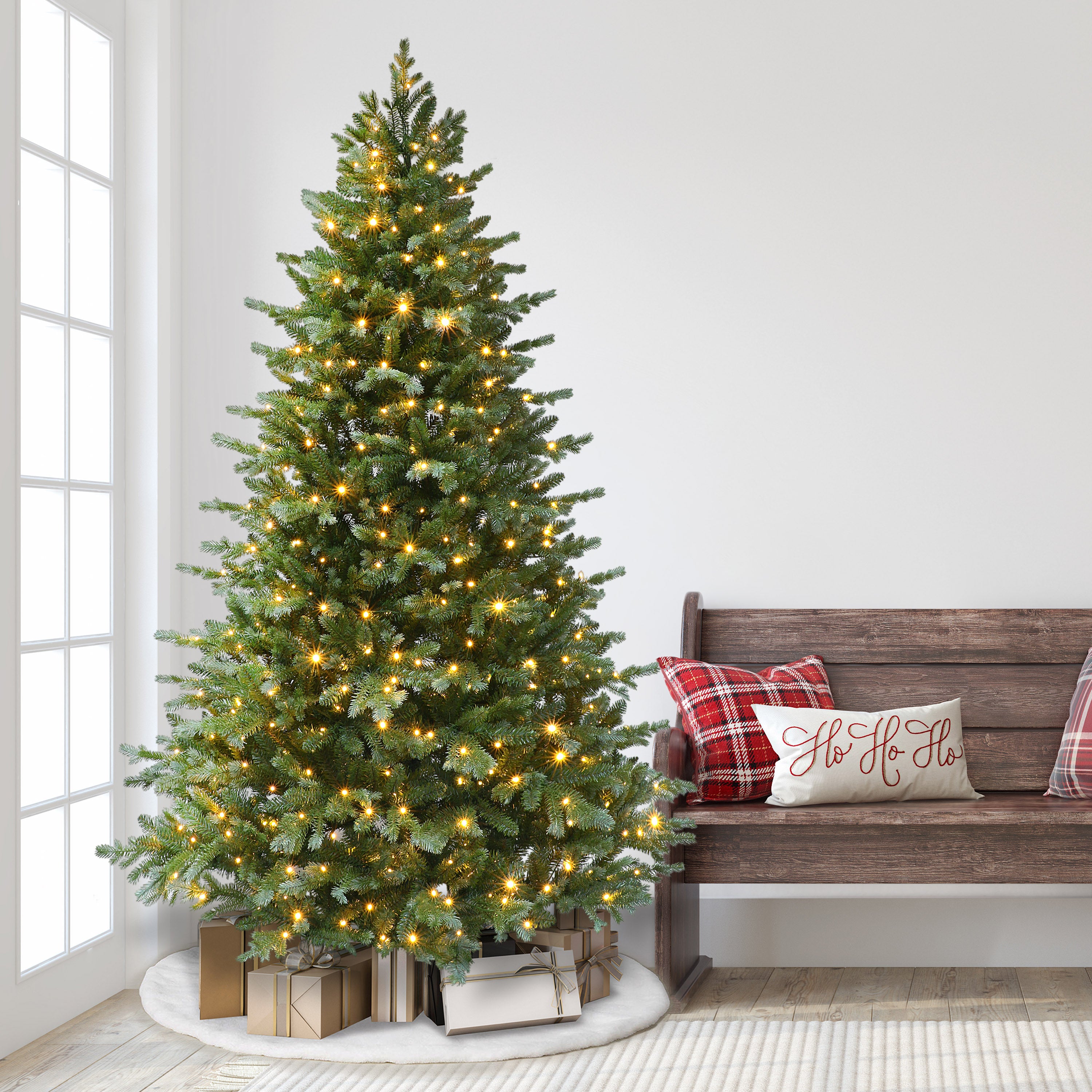 7.5ft Pre-Lit Linden Fir Tree