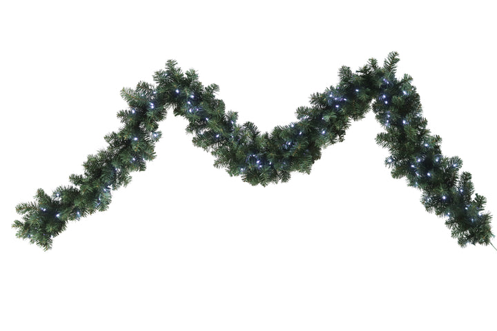 Puleo International 9ft Kentucky Pine Garland in Cool White