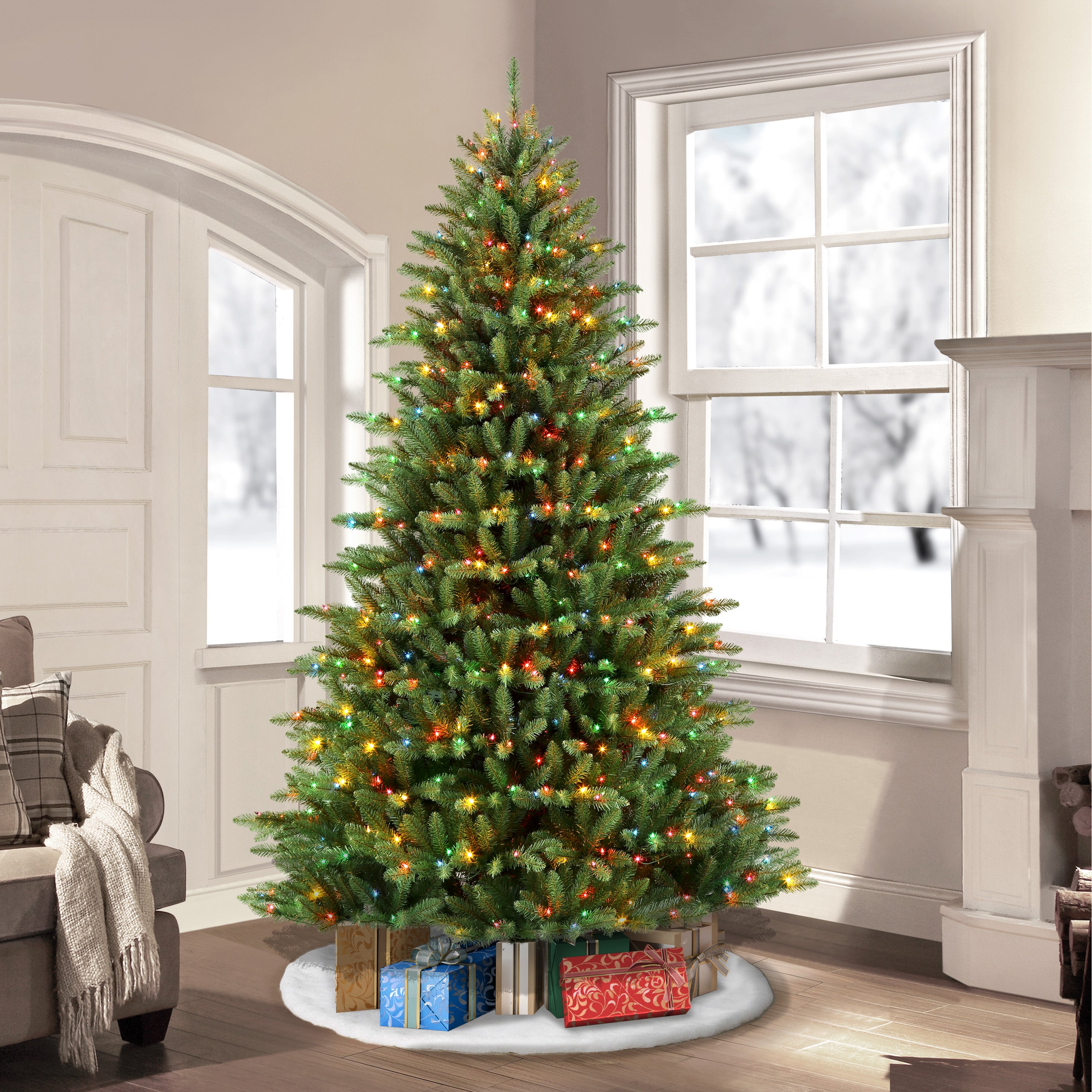 7.5ft Pre-Lit Fraser Fir Christmas Tree