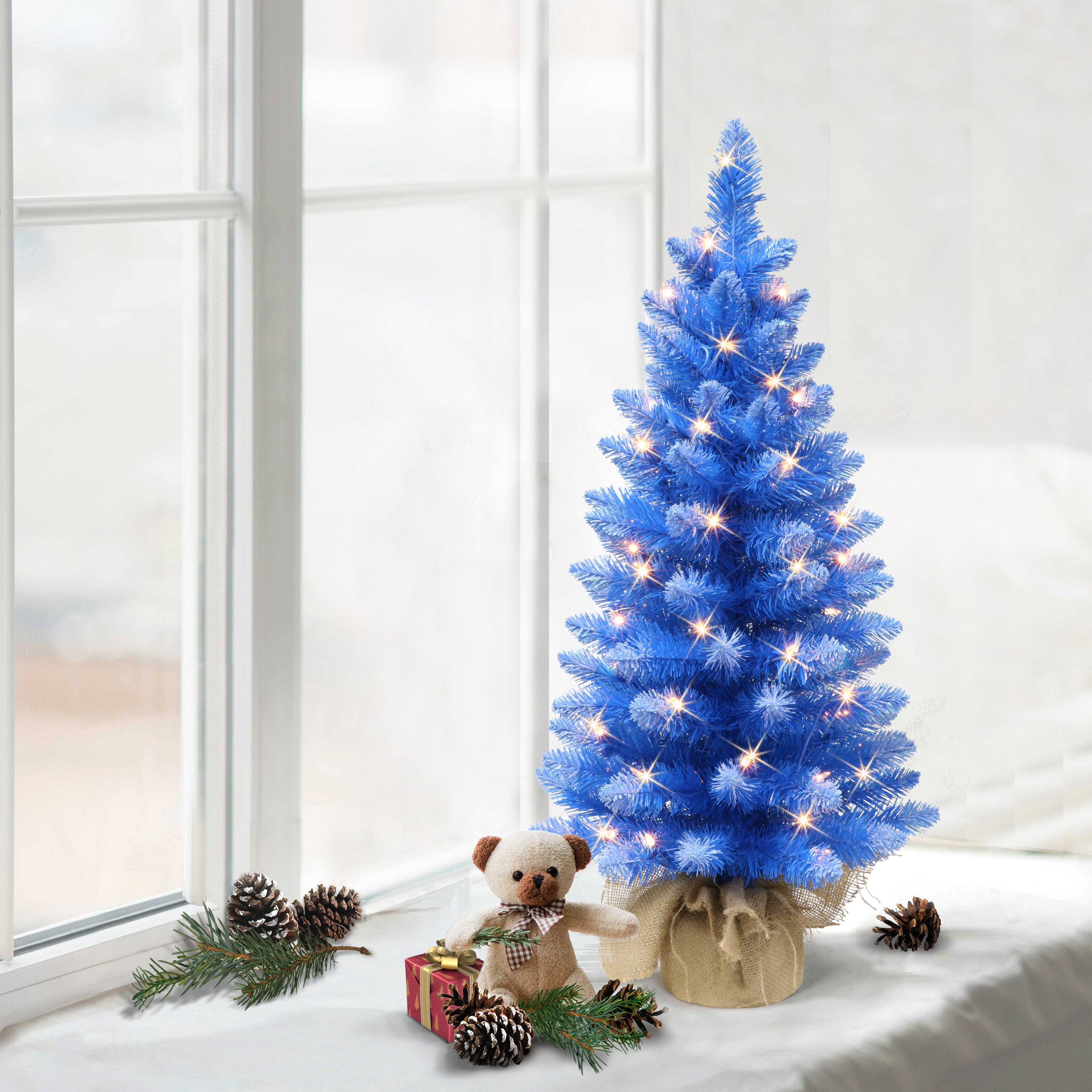 3ft Pre-lit Fashion Blue Christmas Tree
