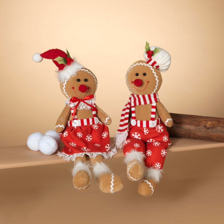 19" Sitting Gingerbread Plush, 2 Assorted # 2551230