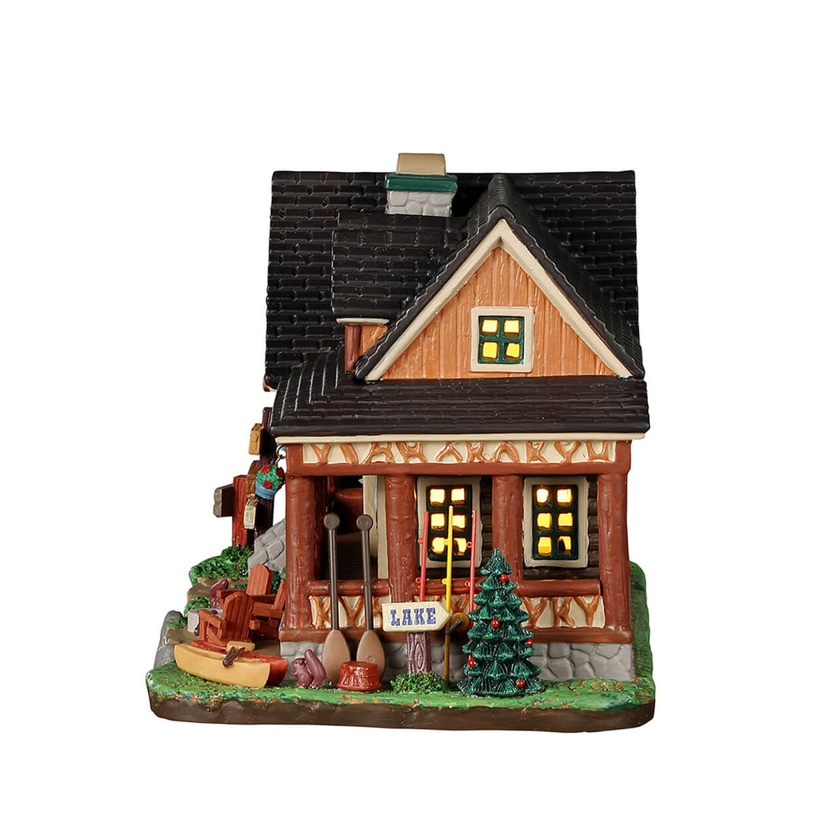 Lemax Elk Lake Lodge Lighted Building #25905