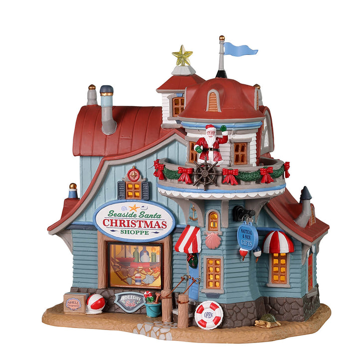 LEMAX Seaside Santa Christmas Shoppe #25909