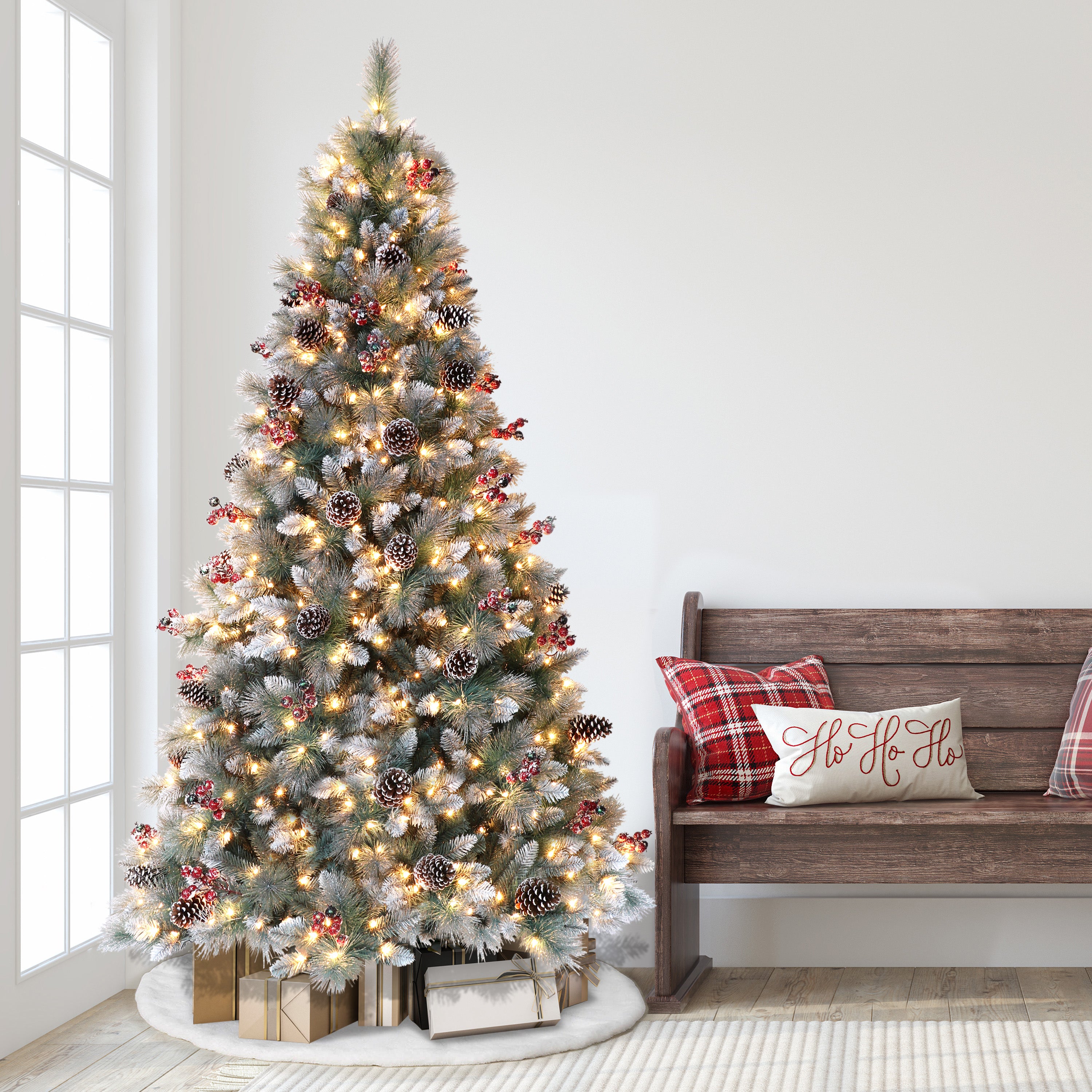7.5ft Pre-Lit Sterling Pine Christmas Tree