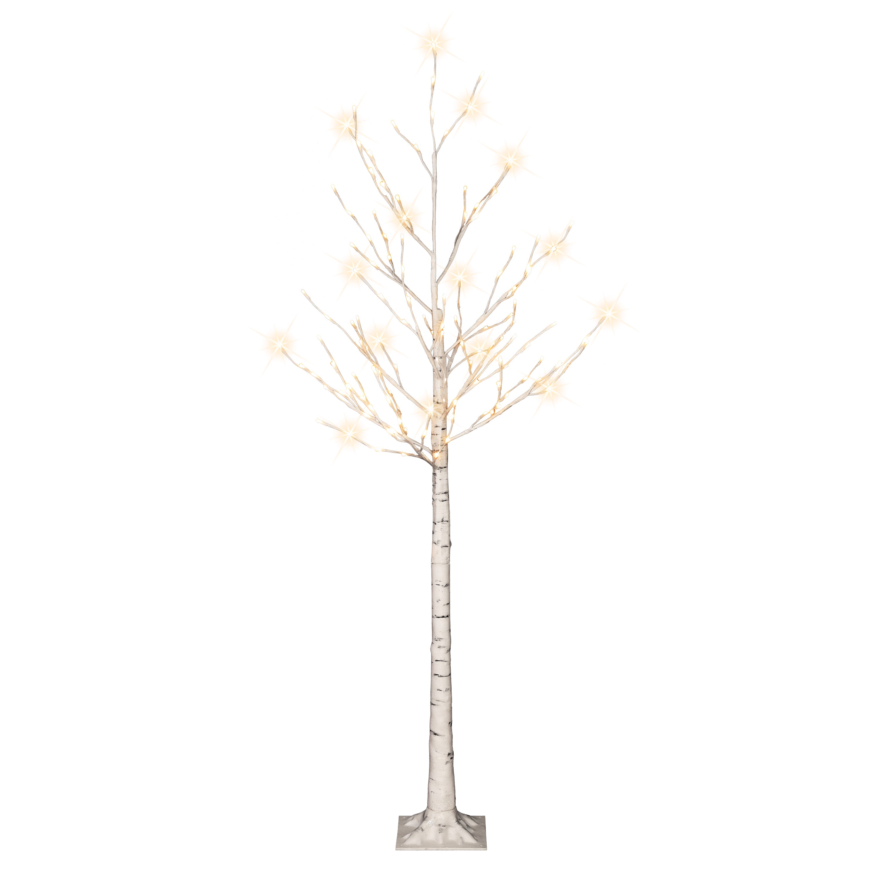 Set of 2 6 ft Pre-Lit White Artificial Twig Tree DE2688LA-60-2