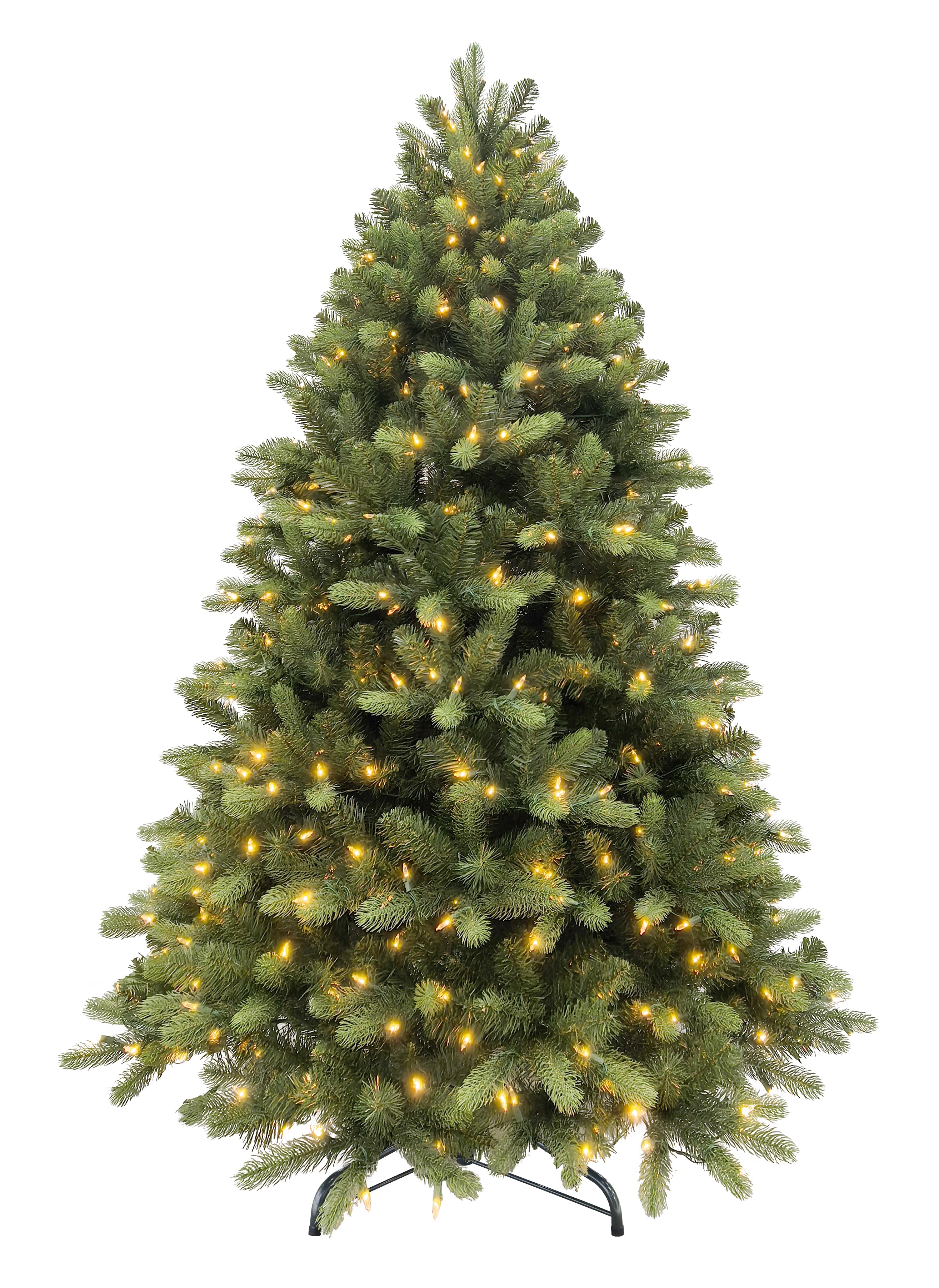 Puleo International 6.5ft Pre-Lit PE/PVC Pine Tree #277-4474-T65QF5LDF550-TW