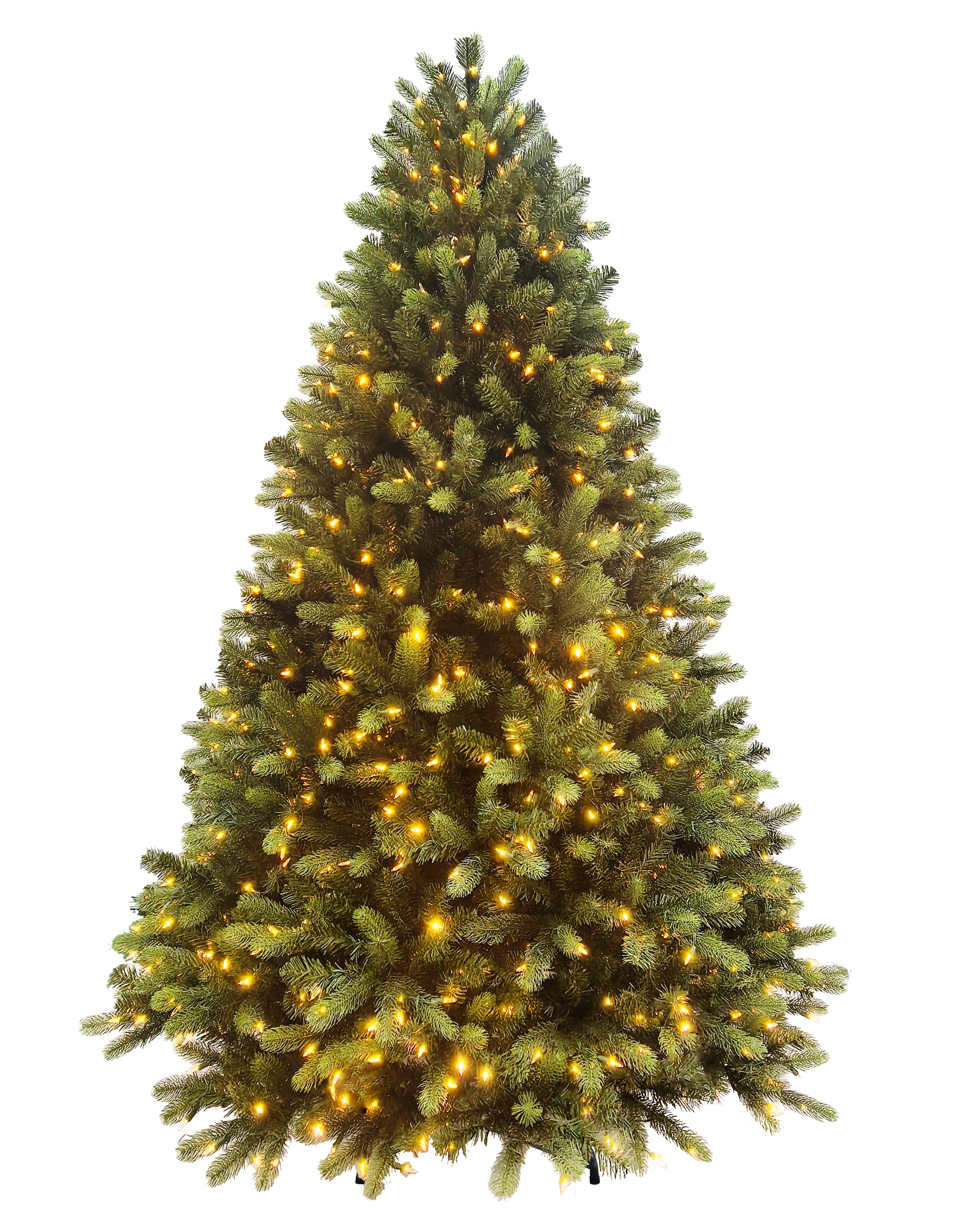 Puleo International 7.5ft Pre-Lit PE/PVC Pine Tree #277-4474-T75QF5LDF10-TW