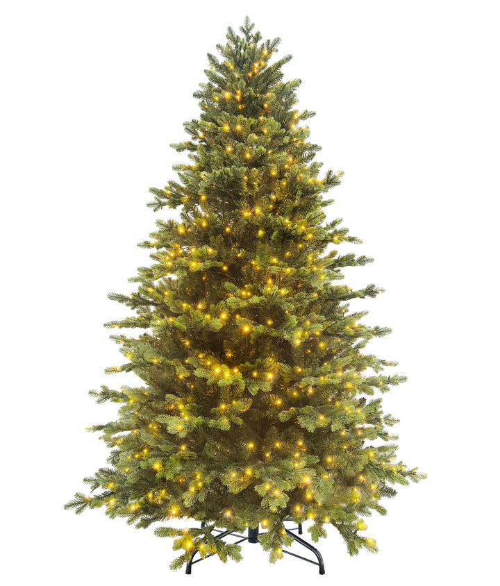 Puleo International 6.5ft Pre-Lit Aurora Green PE/PVC Tree #277-AURG-65LDF3K950-TW