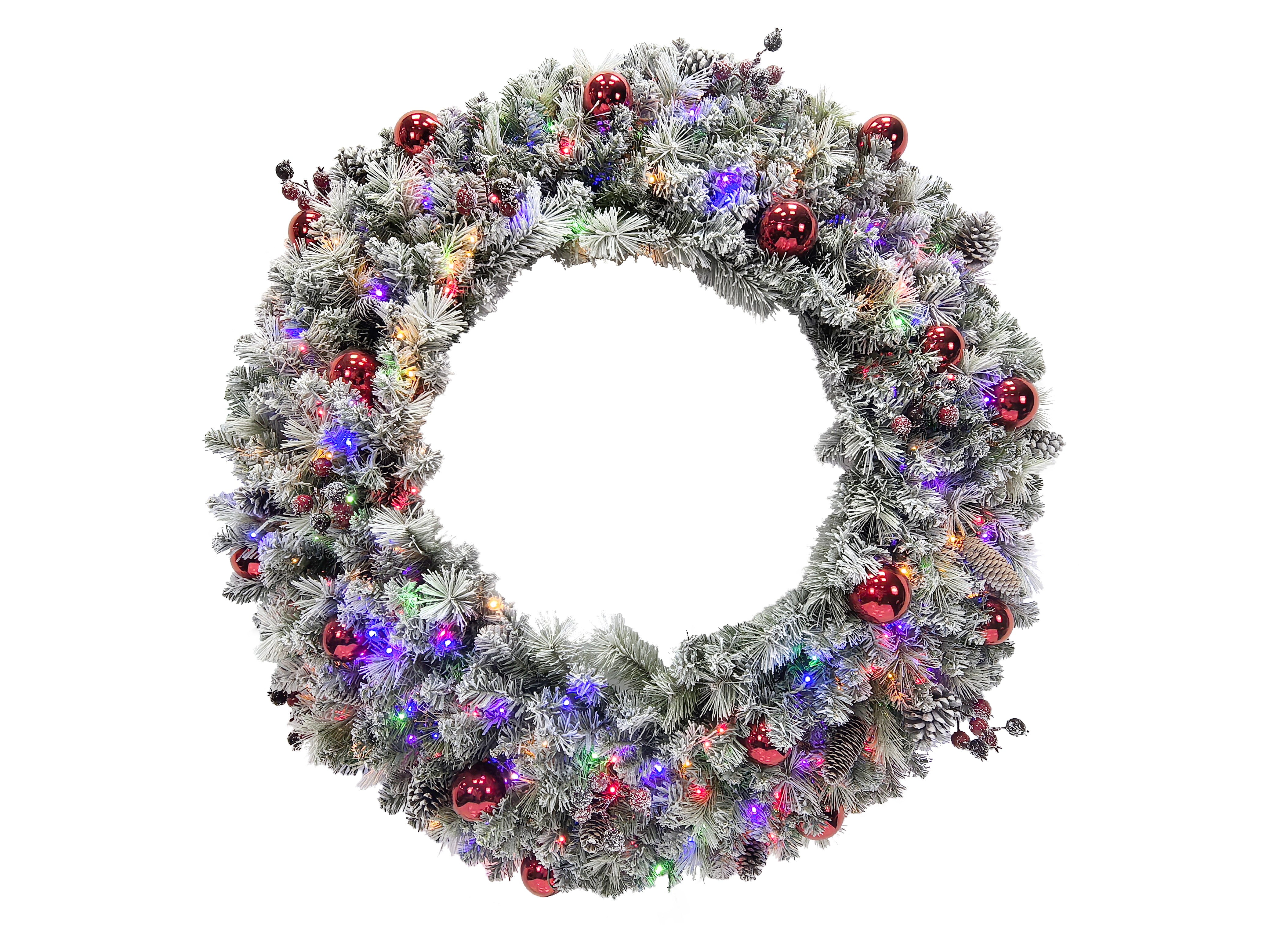 Puleo International 48" Pre-Lit Connecticut Wreath #277-CON1-48WLDF5K4-TW