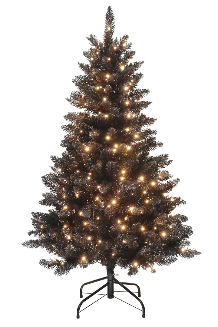 Puleo International 4.5ft Evergreen Spruce Shiny Black Tree