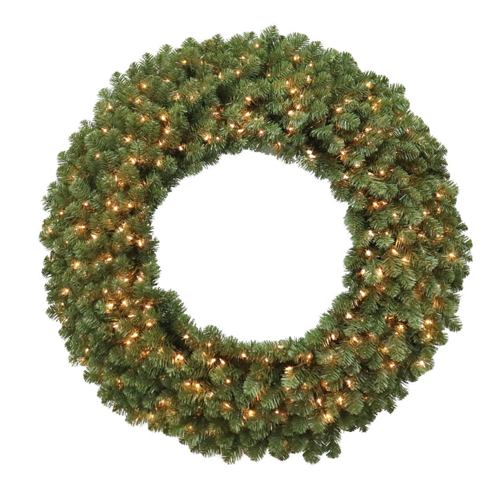 Puleo International 48in Kentucky Pine Green Wreath with 450 Tips & 300 UL Clear Lights