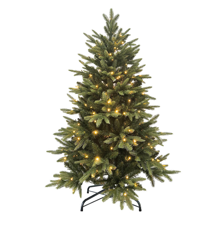 Puleo International 4.5ft Pre-Lit Parque Green PE/PVC Tree #277-PQEG-45LDF5K2-TW