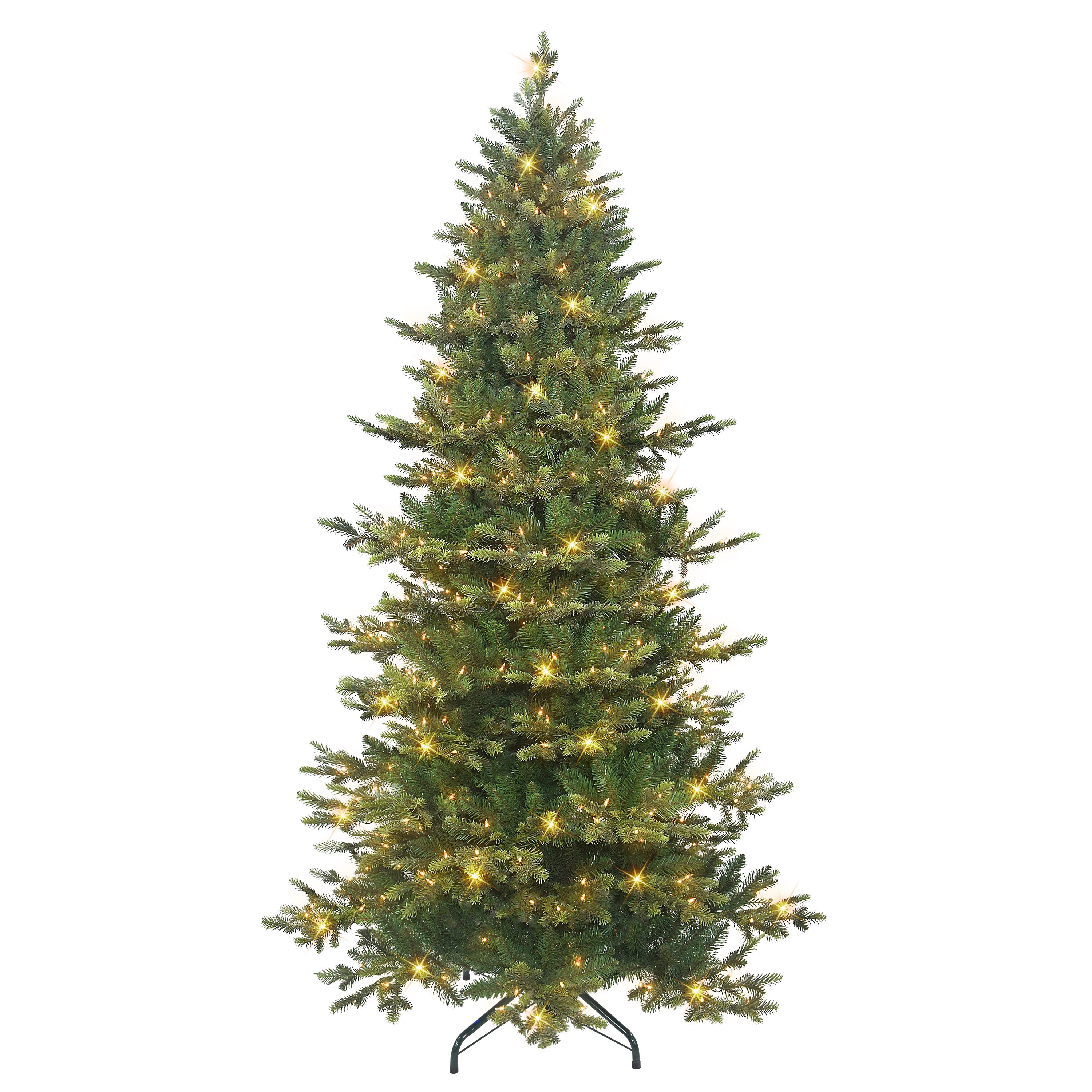 6.5 ft Pre-lit Slim Royal Majestic Douglas Fir Downswept Artificial Christmas Tree 350 UL Clear Lights Metal Stand Green RMDDSLA-65C35