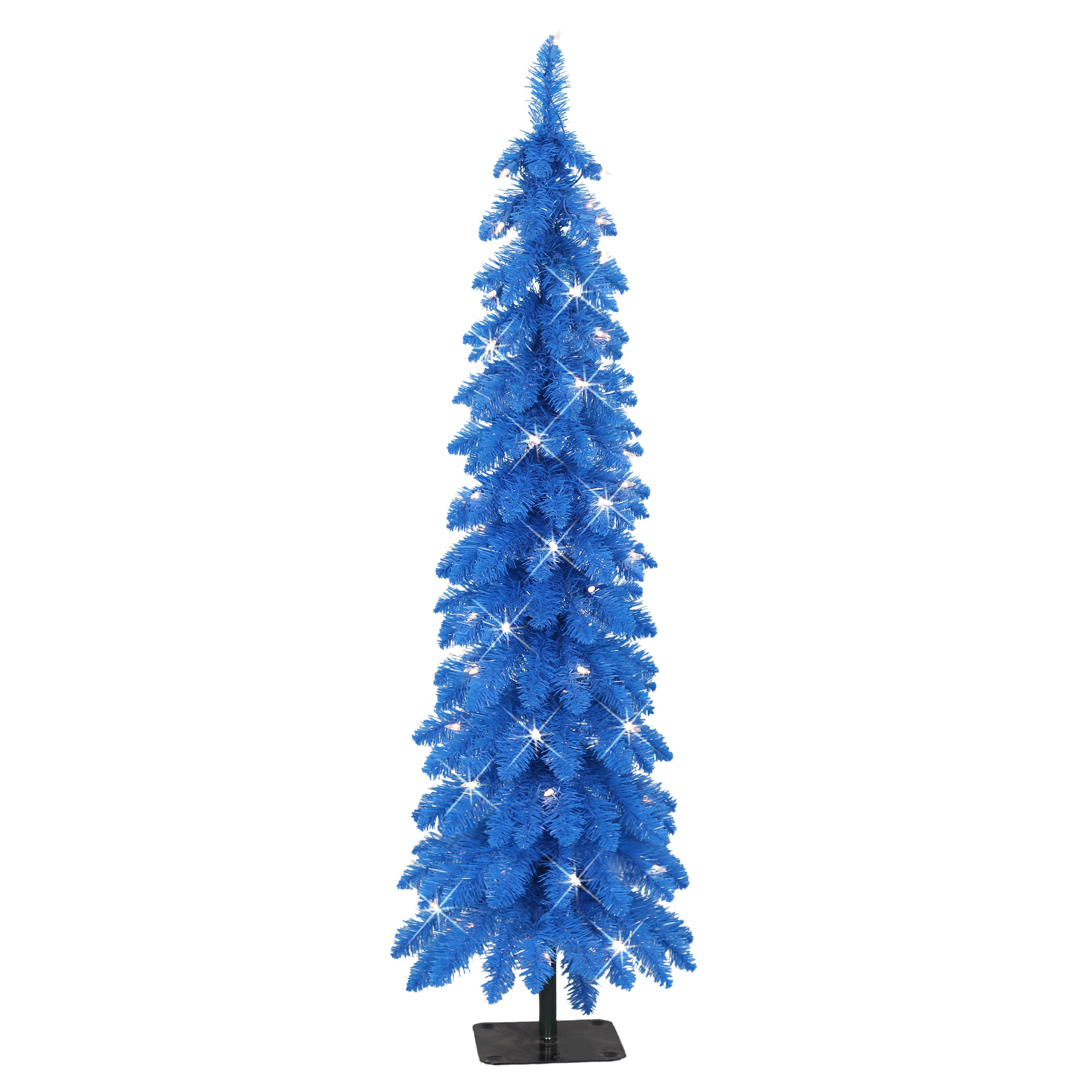 4 ft Pre-Lit Blue Artificial Alpine Pencil Tree 01063A-TP40C05-BL