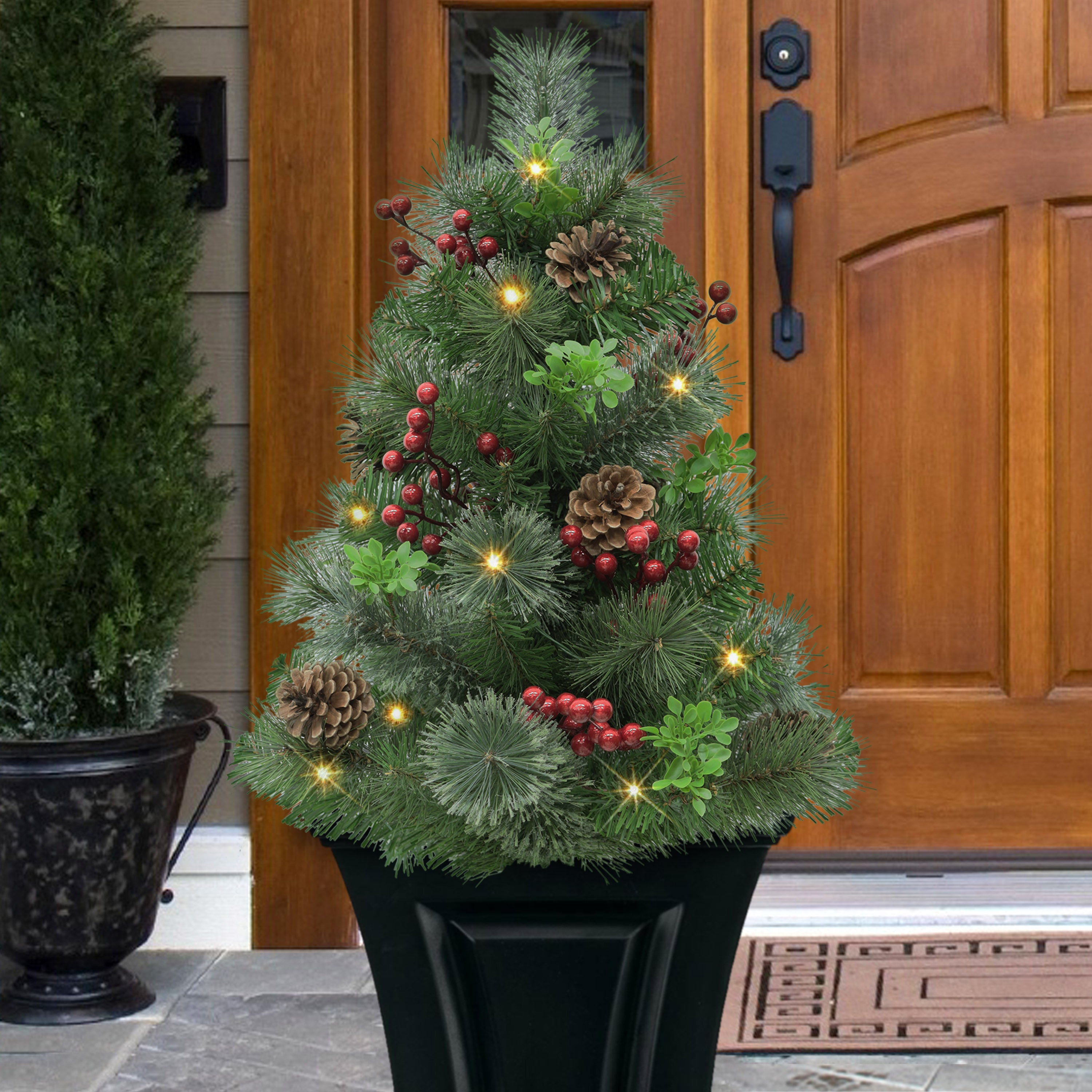 Set of 2 30" Pre-Lit Urn Filler