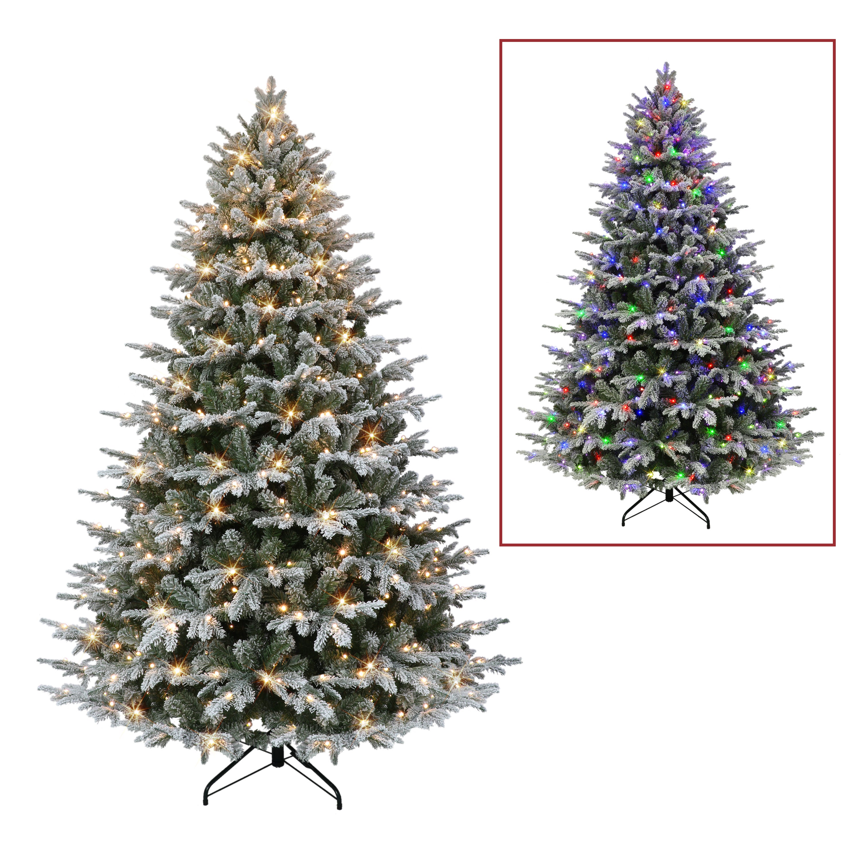 7.5 ft Pre-Lit Artificial Alaskan Winter Fir Tree ALWFA-75LDF5K6