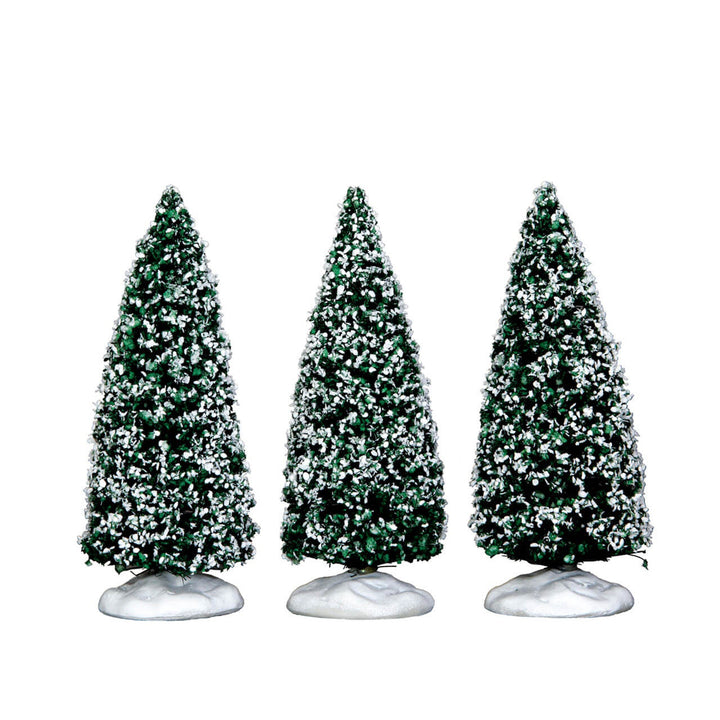 LEMAX Snowy Juniper Tree, Small, set of 3 #34666