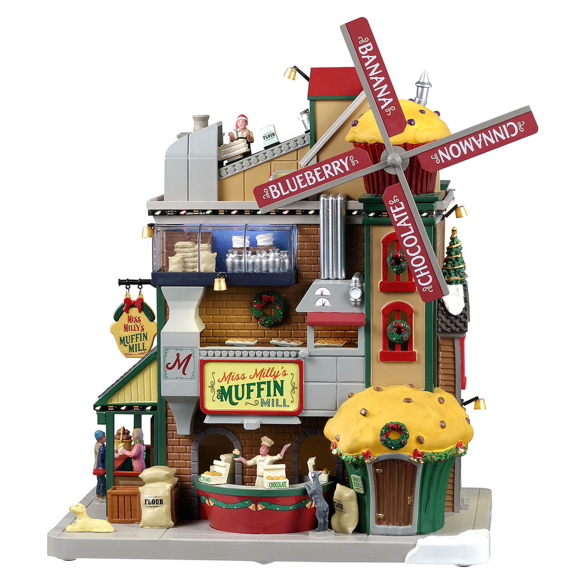 Lemax Miss Milly's Muffin Mill Animated Sights and Sounds Building #35020
