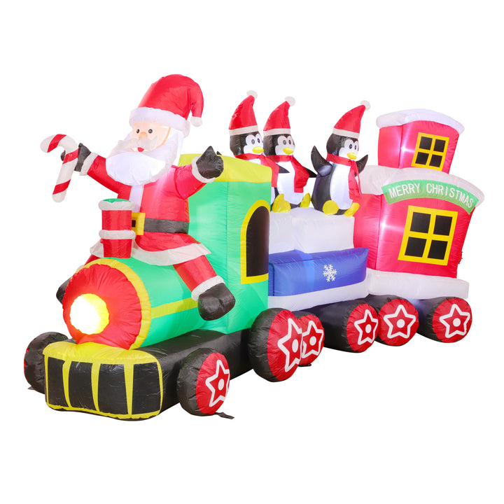 7 ft Lighted Blow-Up Inflatable Santa Train YD3786LA