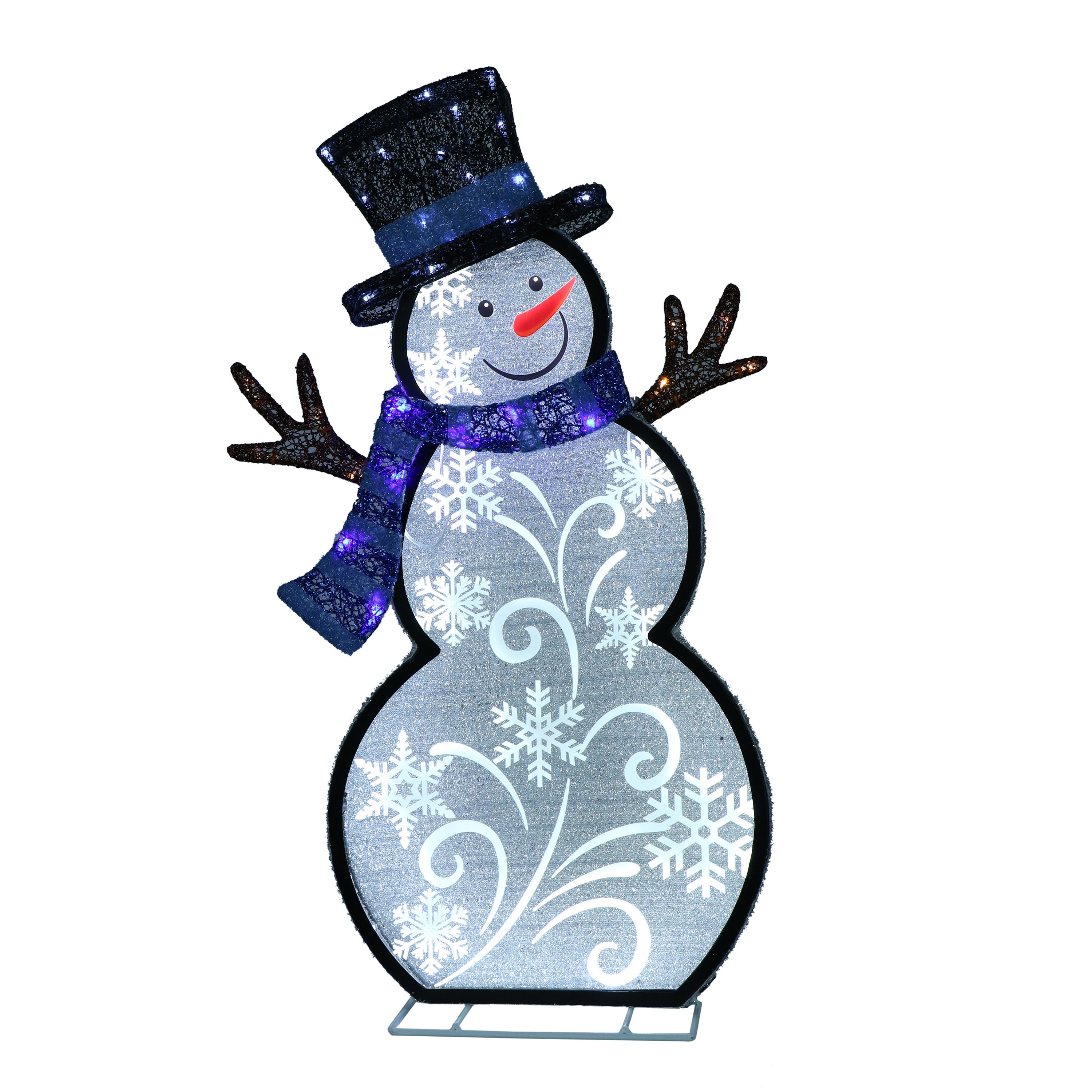 30 in Lighted Outdoor Snowman with 137 Warm White LED Lights Outdoor UL Adapter YD1822LA