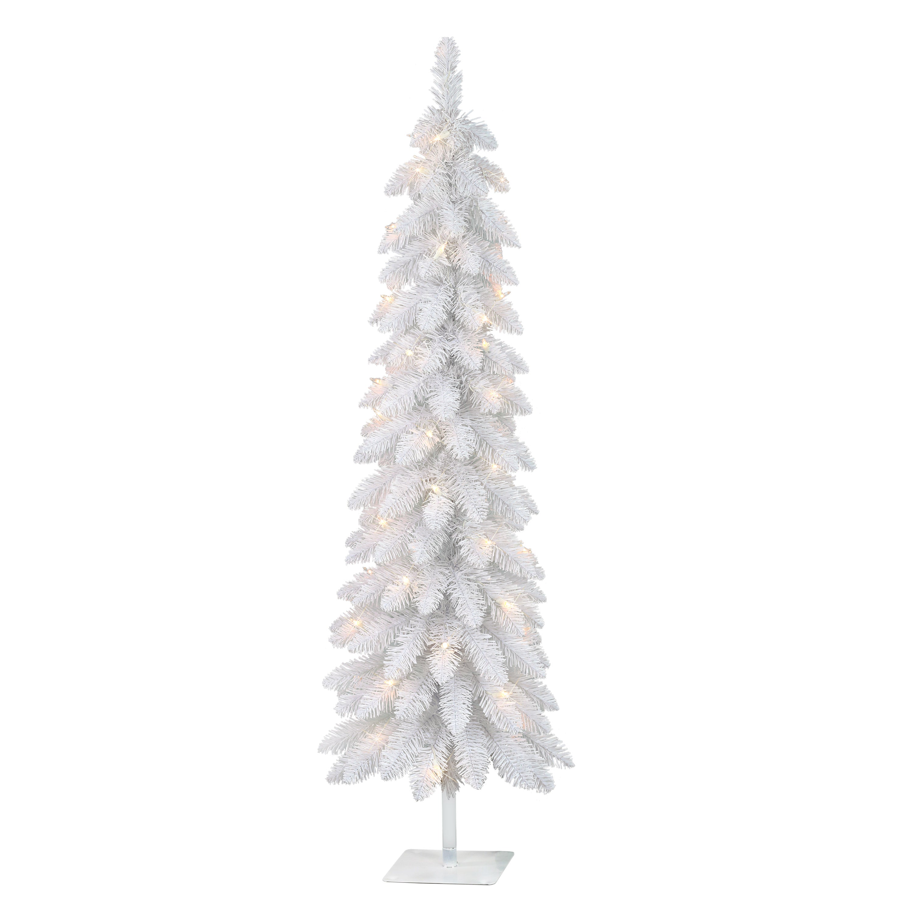 4 ft Pre-Lit White Artificial Alpine Pencil Tree 01063A-TP40C05-WH