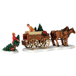 LEMAX Christmas Tree Wagon, set of 2 #43451