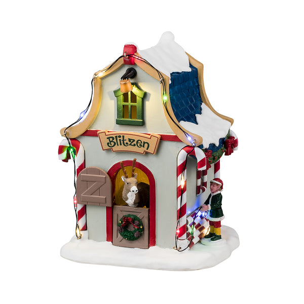 Lemax Blitzen's Den Lighted Christmas Village Table Accent – House