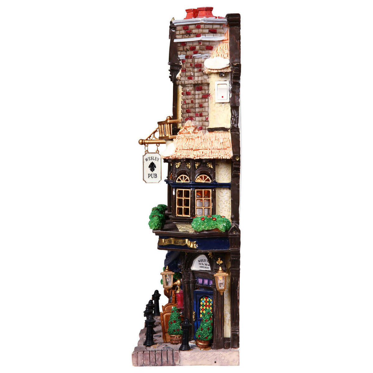 Lemax Wesley Pub Lighted Facade Battery-Operated Building #45099