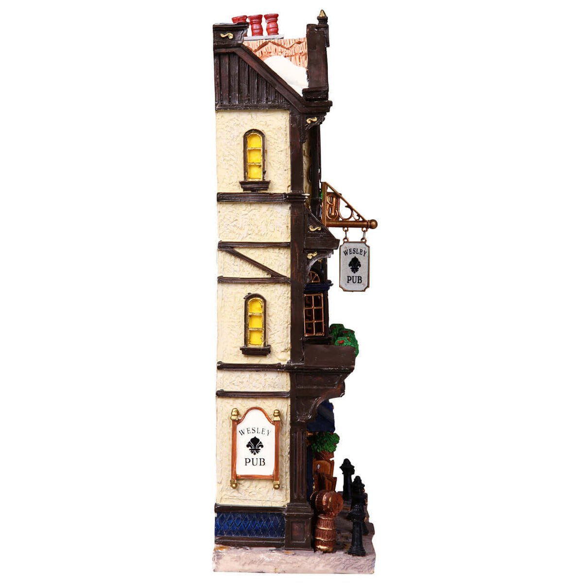 Lemax Wesley Pub Lighted Facade Battery-Operated Building #45099