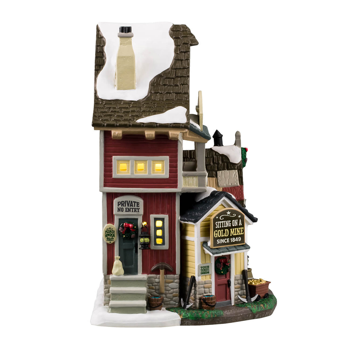 Lemax Lazy Gorge Gems & Gold Mine Lighted Building #45233