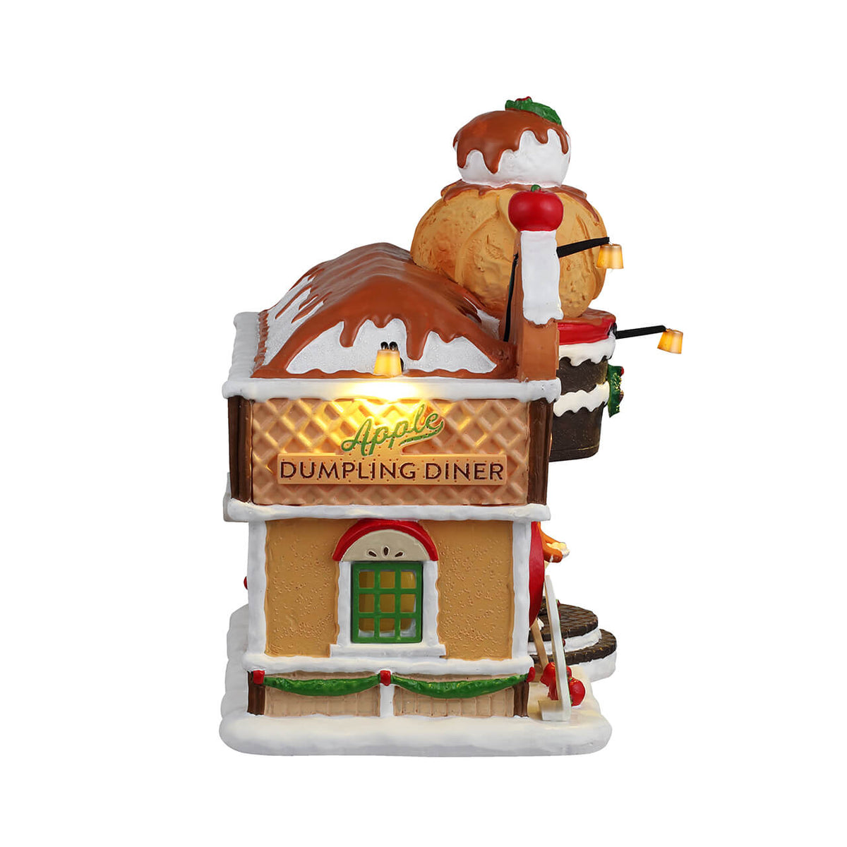 Lemax Apple Dumpling Diner Lighted Building Battery-Operated #45287