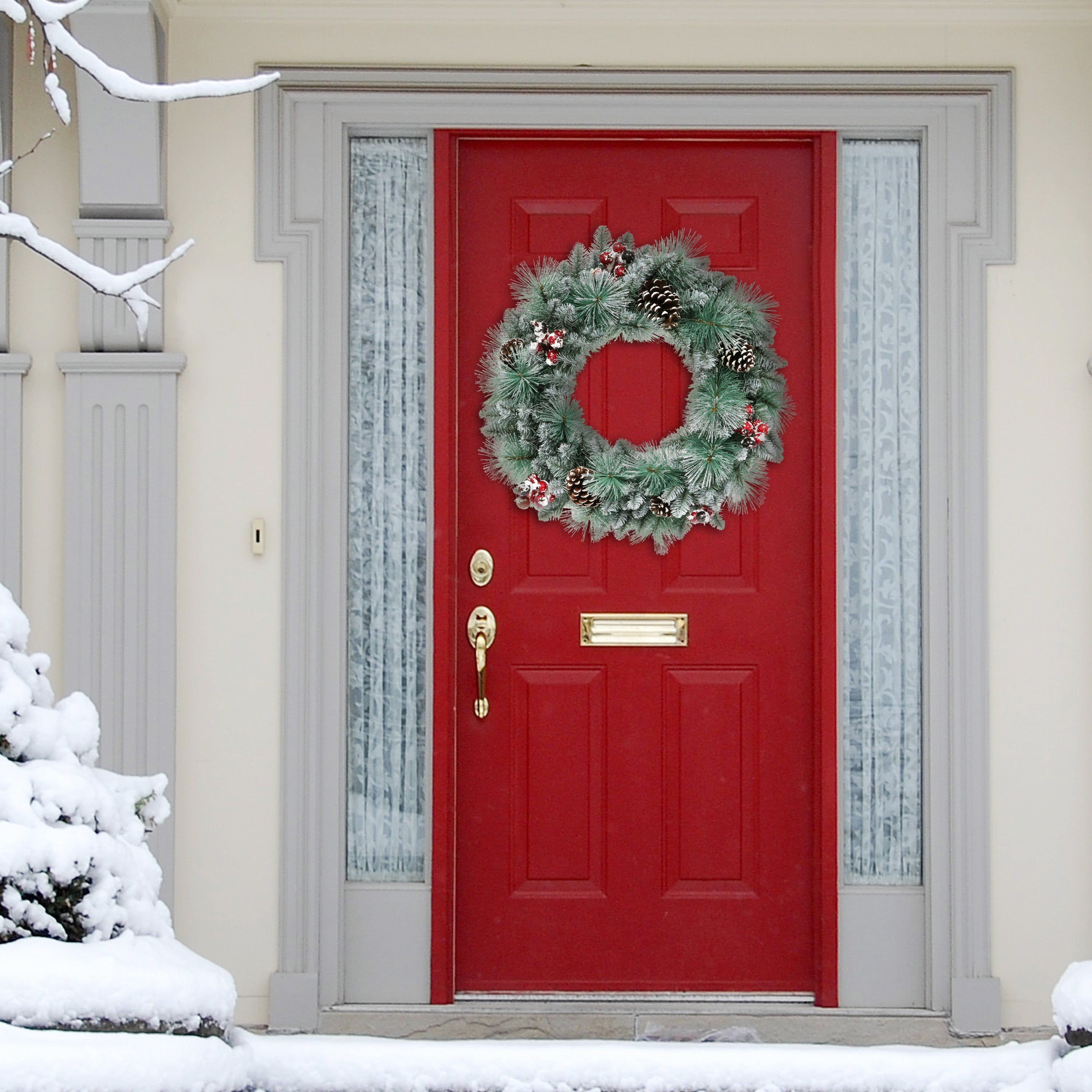 24in Sterling Spruce Wreath