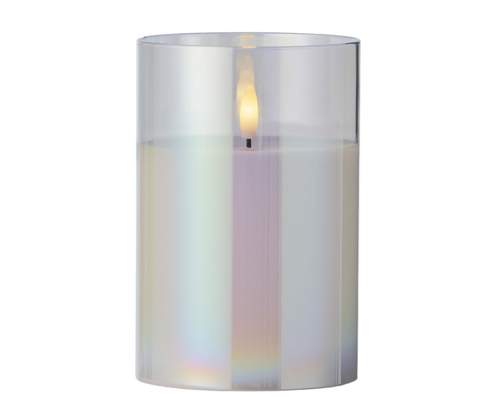 Lumineo 6"(H) x 4"(D) LED Candle with Flickering Flame, B/O # 487545