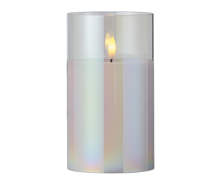 Lumineo 7"(H) x 4"(D) LED Candle with Flickering Flame, B/O